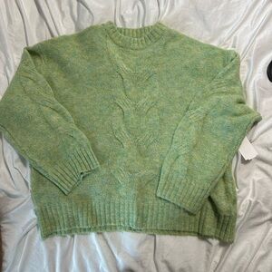 🆕Topshop Mint Green Cable Knit Sweater